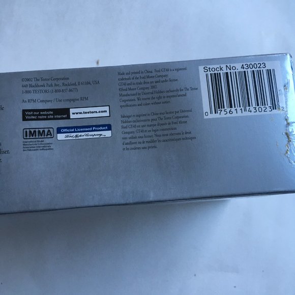 Testor Metal Body Model Kit Ford GT40 Sealed Box circa 2002 - Picture 8 of 8